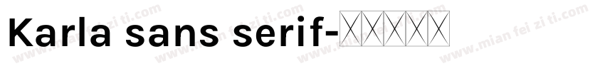 Karla sans serif字体转换